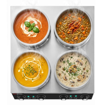 Electric Soup Station Bain-Marie Stainless Steel 14L 600W BHPV35-4