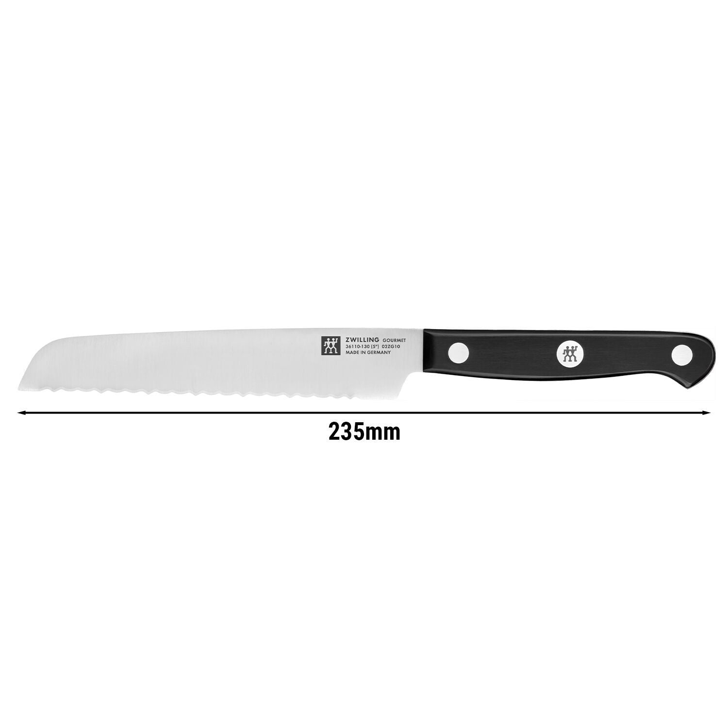 Utility Knife with Serration 130mm Blade Black Handle