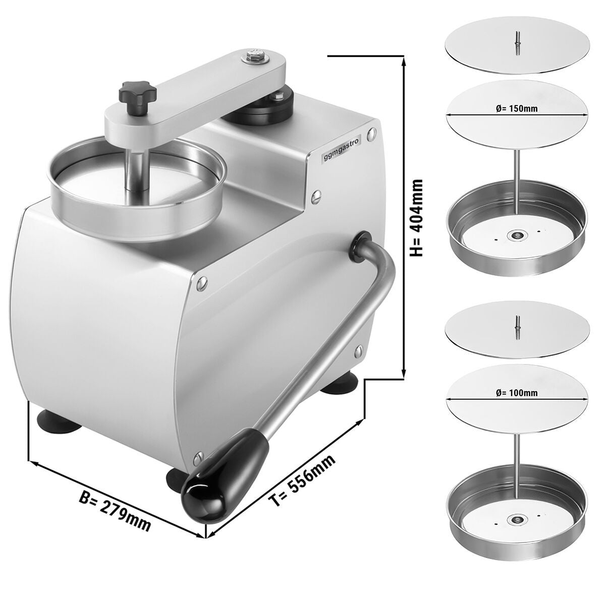 Manual Burger Press Stainless Steel HMSM1015#PF1015
