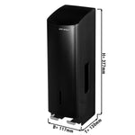 Wall Mounted Toilet Paper Dispenser 3 Rolls Matte Black Stainless Steel