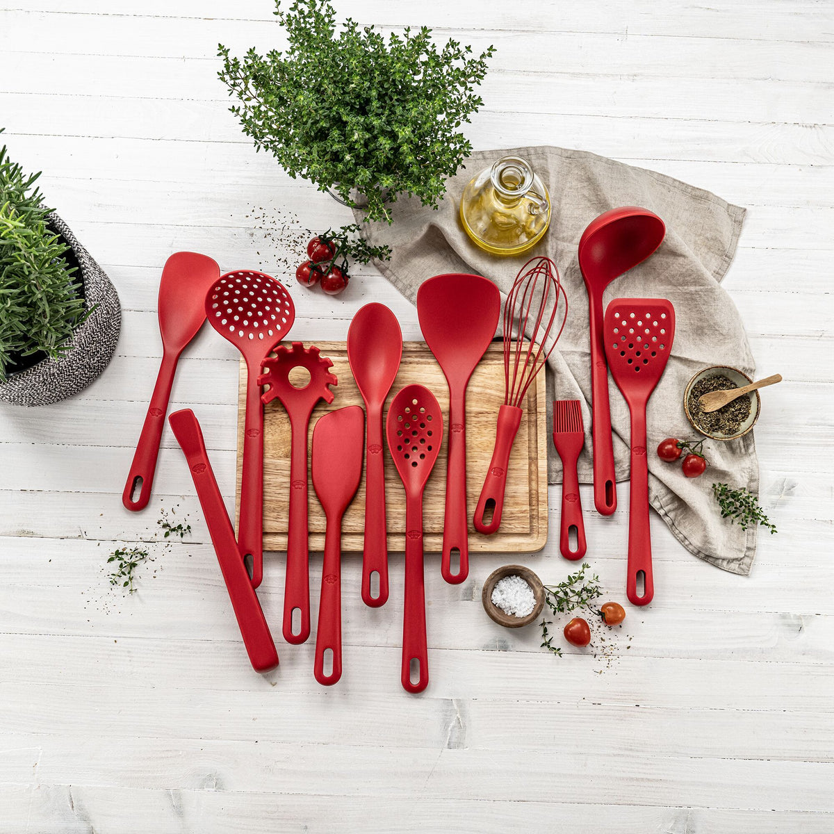 Kitchen Tongs 270mm Silicone Red 1001149