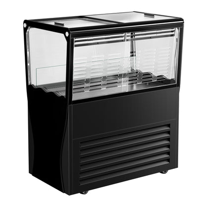 Refrigerated Beverage Display Island 69L 320W Black KIBL730