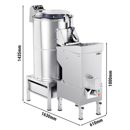 Electric Potato Peeler Stainless Steel 600kg/h 1.5kW KSEOZ#KSNEOZ