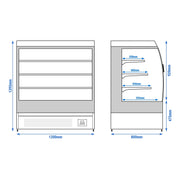 Commercial Refrigerated Multideck Display 1.06kW 230V WKBL128RSD
