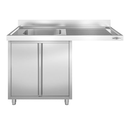 Commercial Dishwasher Sink with Cupboard 1400x600x970mm