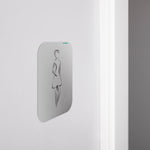 Ladies Door Sign Silver Aluminium