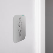 Ladies Door Sign Silver Aluminium