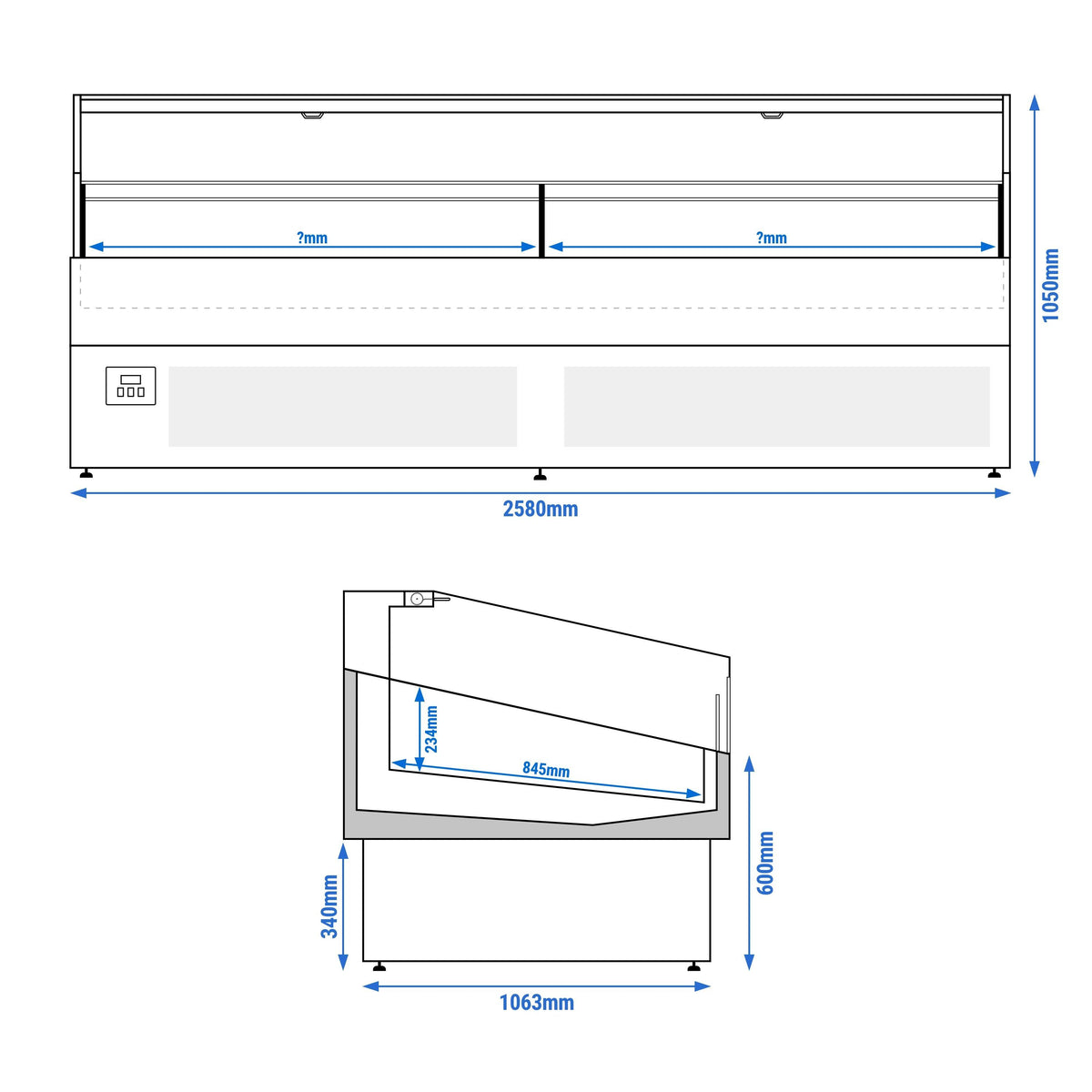 Commercial Refrigerated Island Display 750W 230V KIBL2580