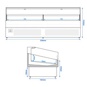 Commercial Refrigerated Island Display 750W 230V KIBL2580