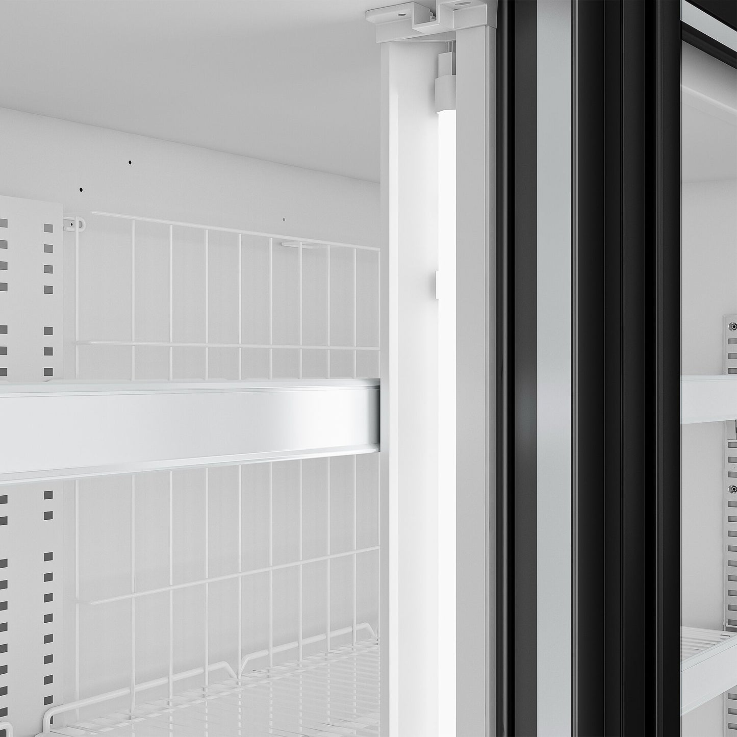 Supermarket Wall Freezer Display 1450mm 232L 650W Black WTBIC2
