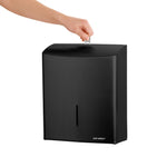Paper Towel Dispenser 600 Towels Stainless Steel Black