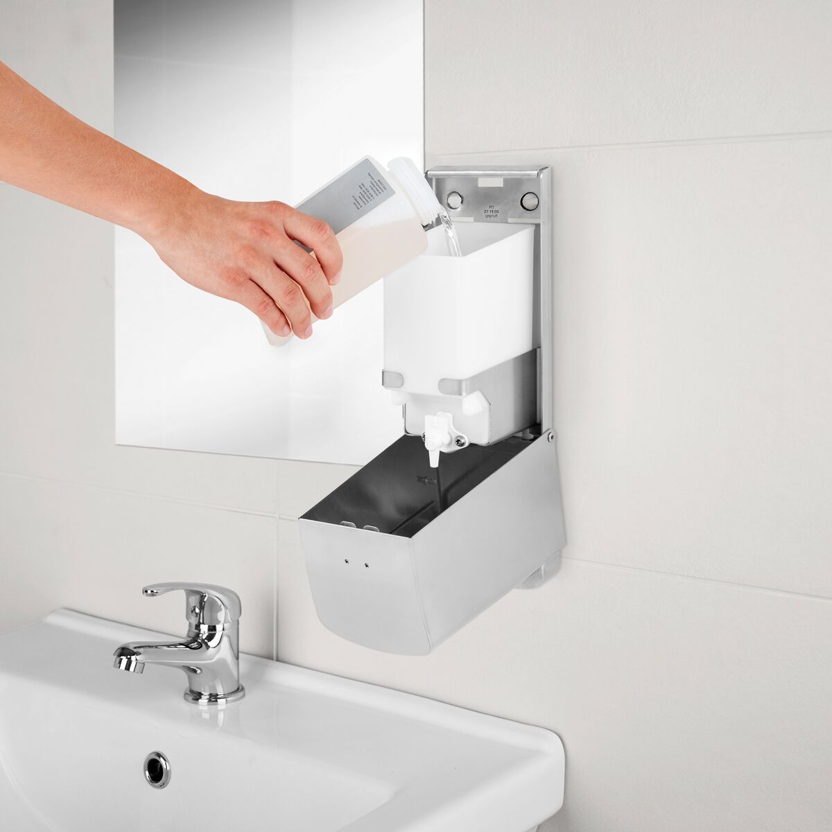 Soap and Disinfectant Dispenser 800ml Stainless Steel