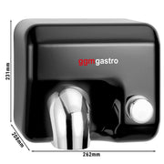 Push Button Hand Dryer Matte Black