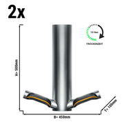 Sensor High Speed Hand Dryer Set of 2 Brushed Stainless Steel