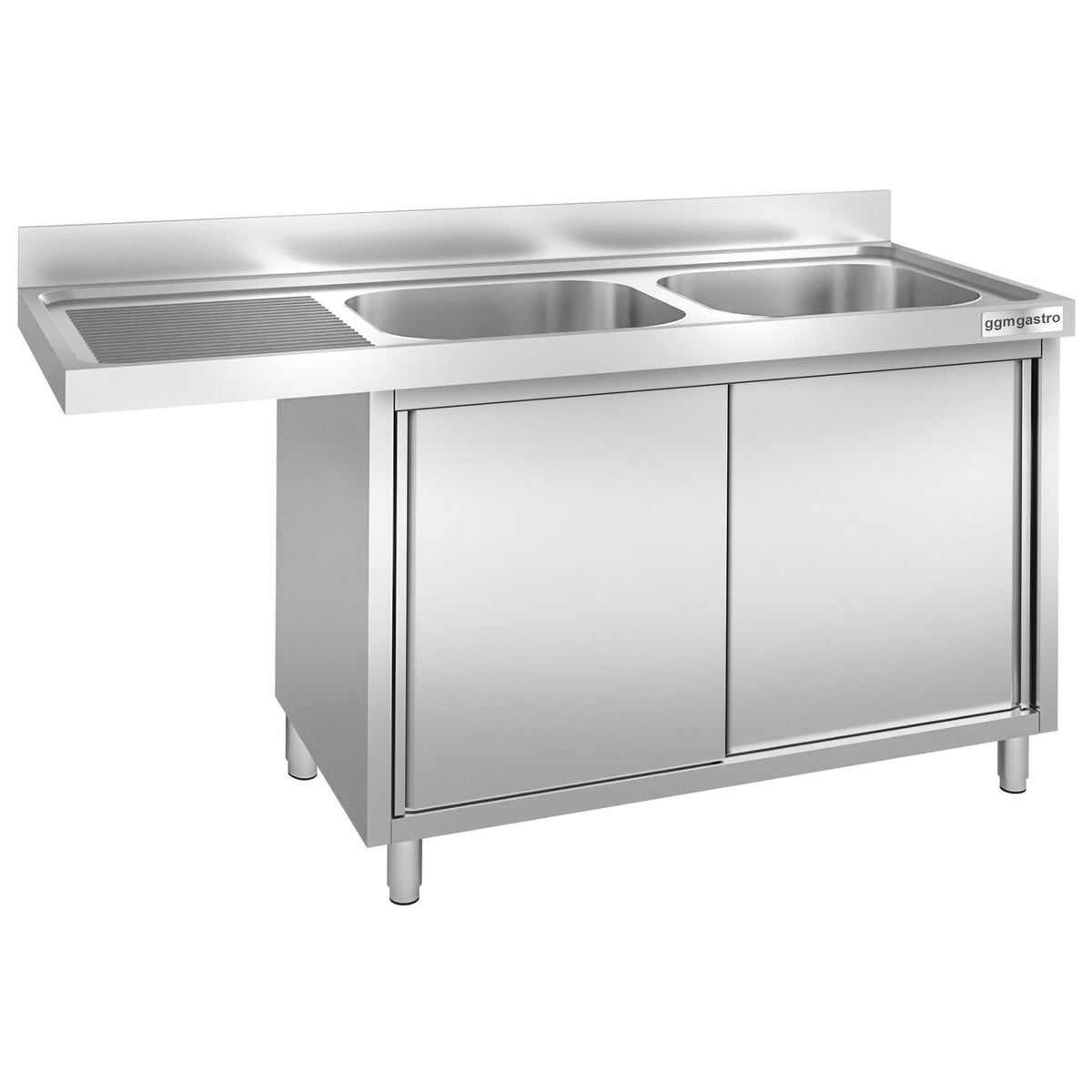 Commercial Dishwasher Sink with Cupboard 2000x600x970mm