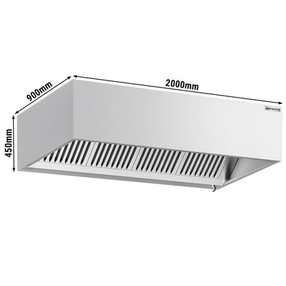 Commercial Induction Box Canopy Hood 2000mm
