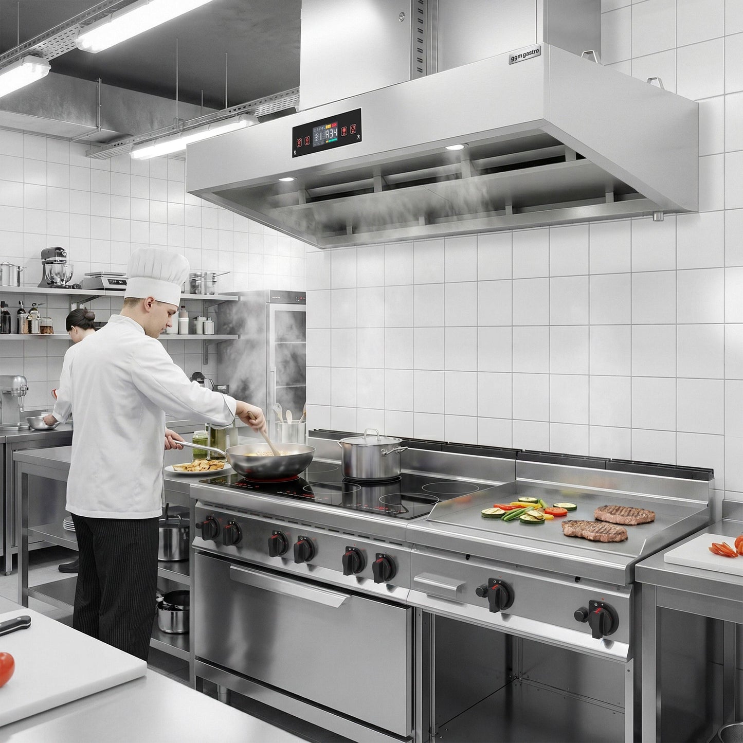 Commercial Kitchen Ventilation Hybrid Wall Canopy 1600mm HDHK1611#SET