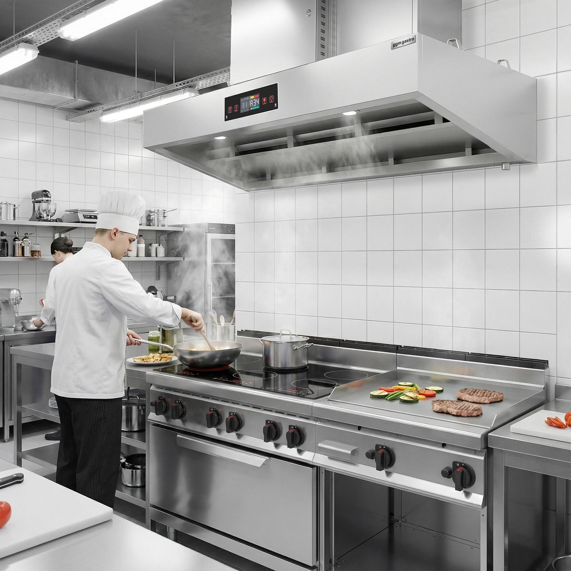 Commercial Kitchen Ventilation Hybrid Wall Canopy 1600mm HDHK1611#SET