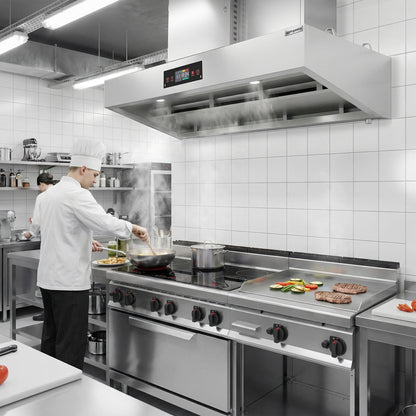 Commercial Kitchen Ventilation Hybrid Wall Canopy 1600mm HDHK1611#SET