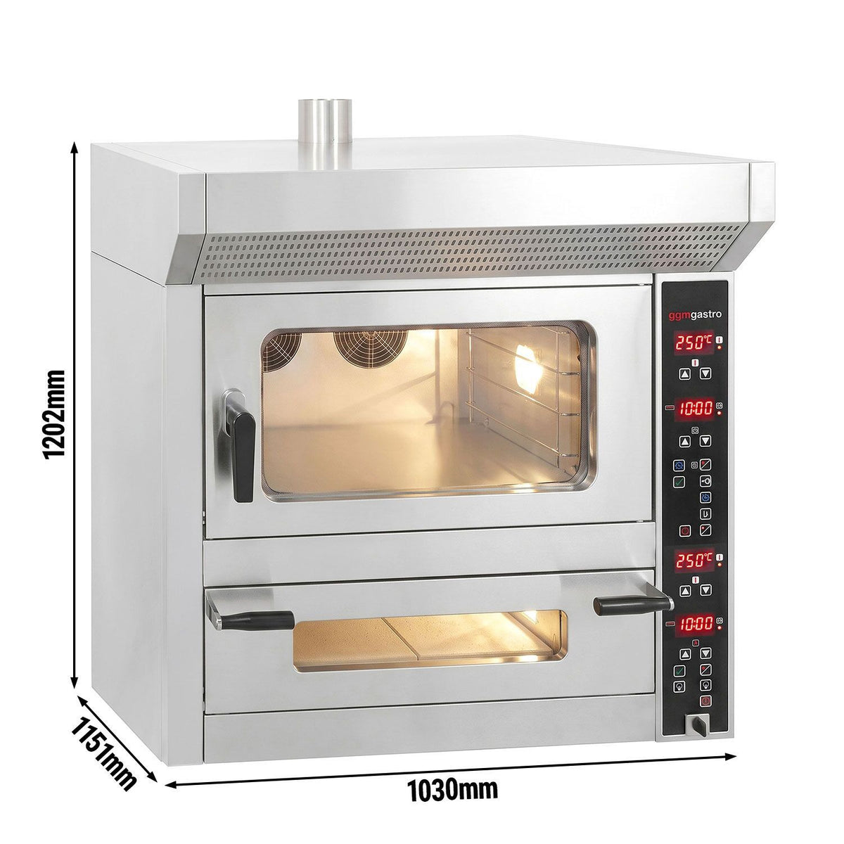 Commercial Bakery Convection and Pizza Combi Oven 1030x1151x1202mm
