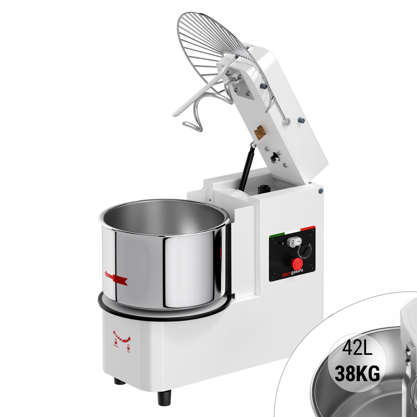 Commercial Spiral Bakery Dough Mixer 42L 400V TMP42KR-N