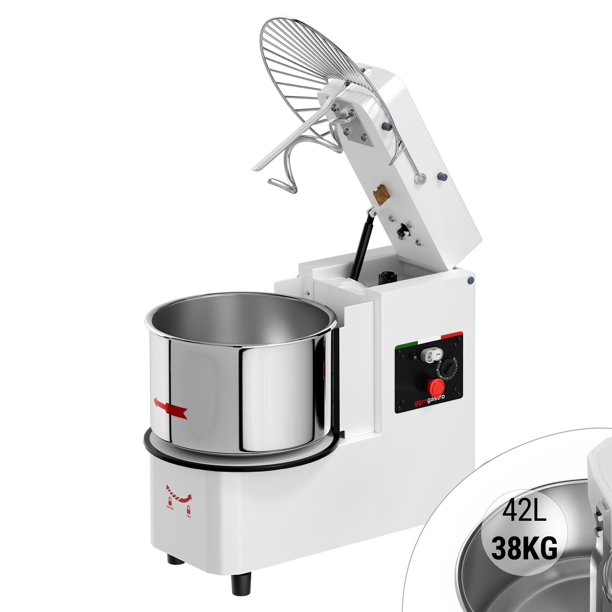 Commercial Spiral Bakery Dough Mixer 42L 400V TMP42KR-N
