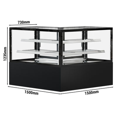 Refrigerated Display Case Double Glazing 735L Matt Black KTEG157SM