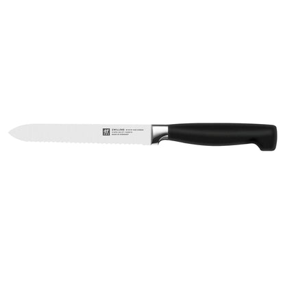 VIER STERNE Utility Knife 130mm Blade Black Handle