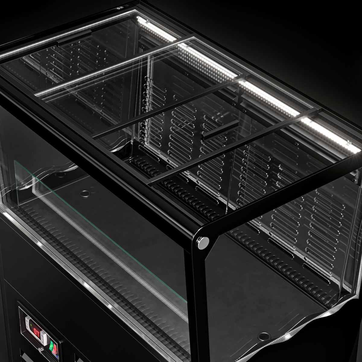 Refrigerated Beverage Display Island 69L 320W Black KIBL730