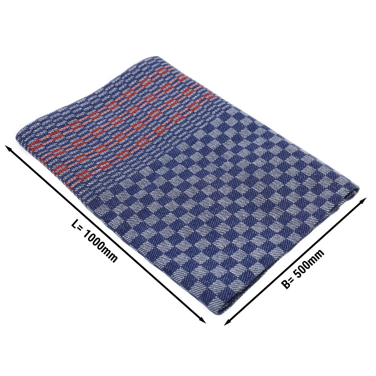 Half-Linen Kitchen Towels 150 Pack Blue Check GTLH1551BK