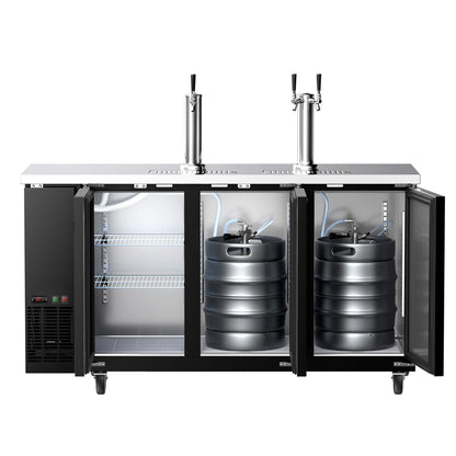 Commercial Draft Beer Cooler 3 Taps 3x50L BKZG1869N