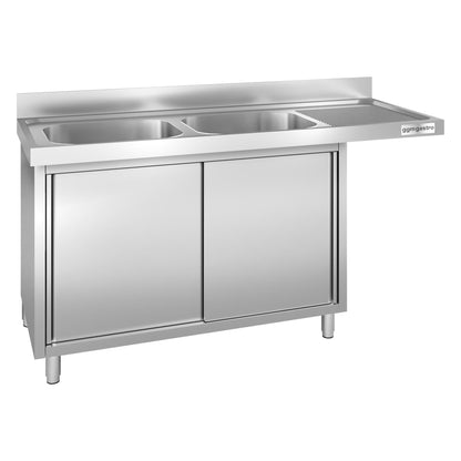 Commercial Dishwasher Sink with Cupboard 2000x700x970mm