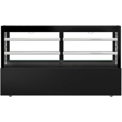 Refrigerated Pastry Display Case Double Glazing 710L Matt Black KTVOG207SM