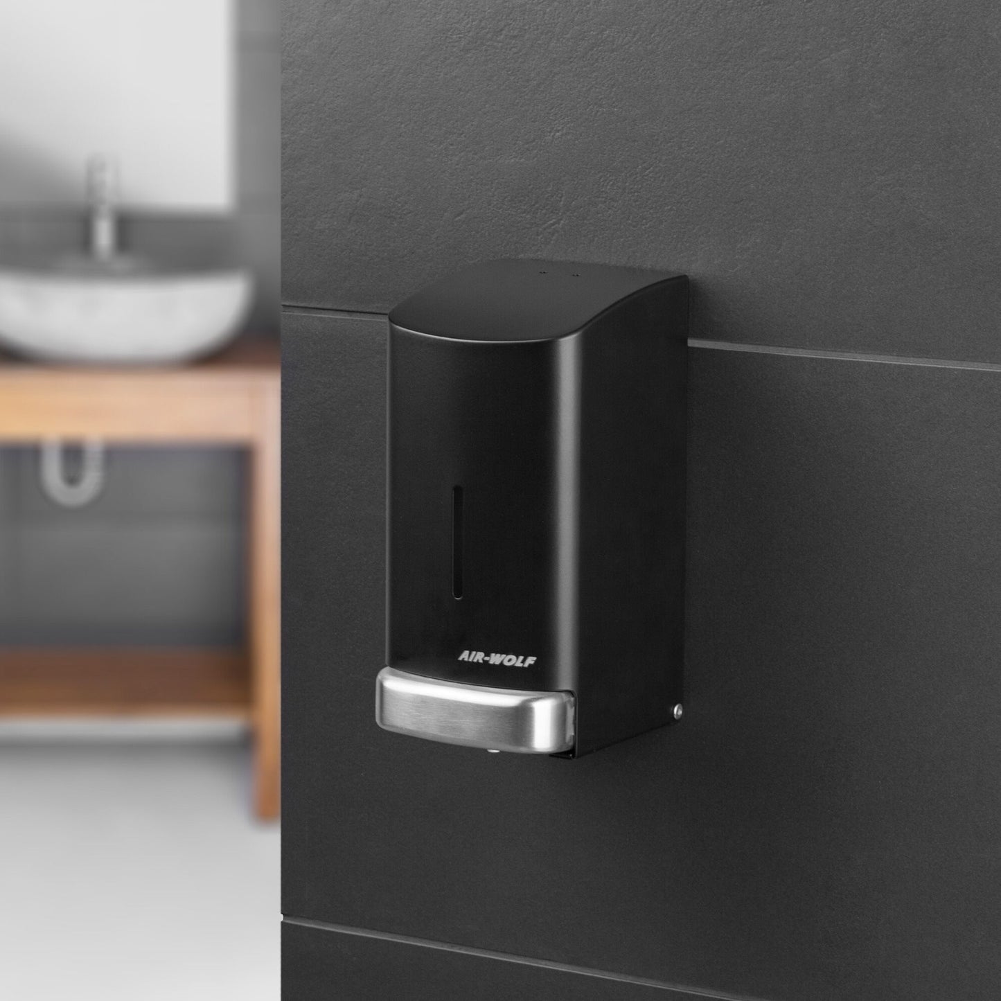 Soap and Disinfectant Dispenser 800ml Matte Black Stainless Steel