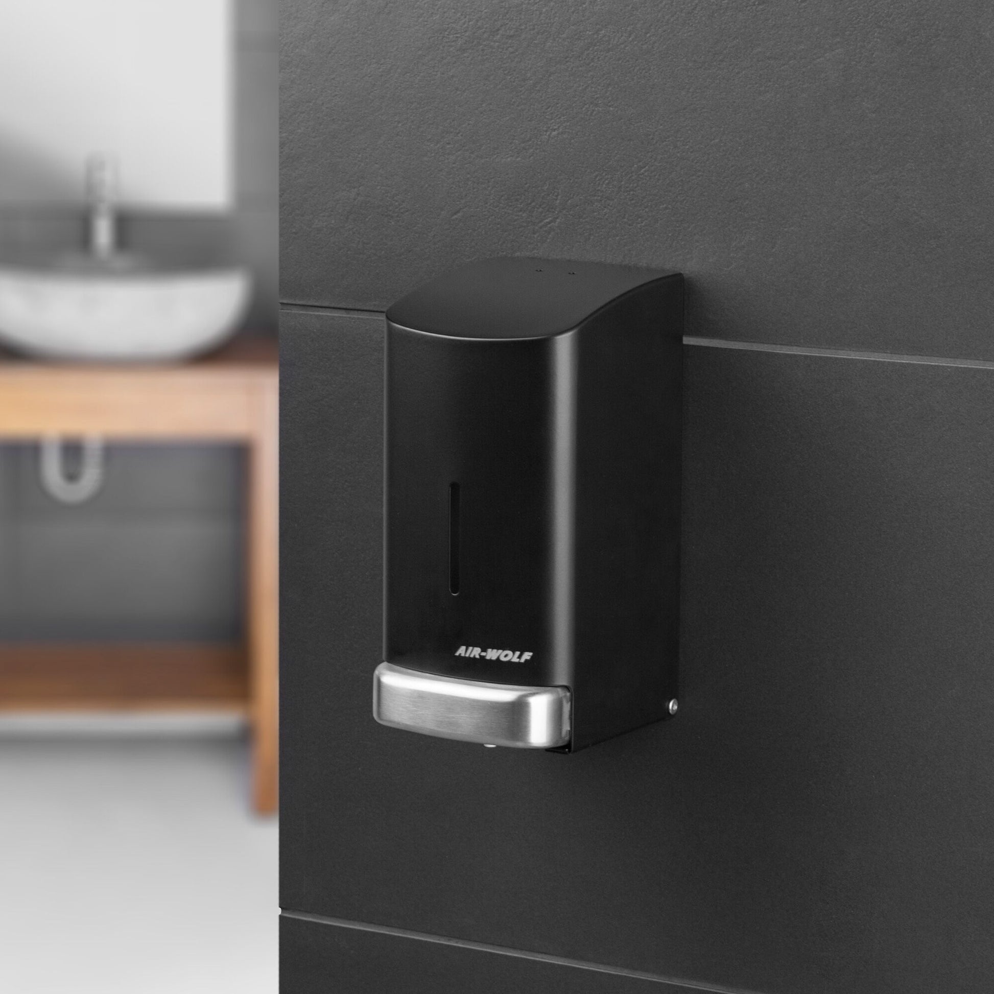 Soap and Disinfectant Dispenser 800ml Matte Black Stainless Steel