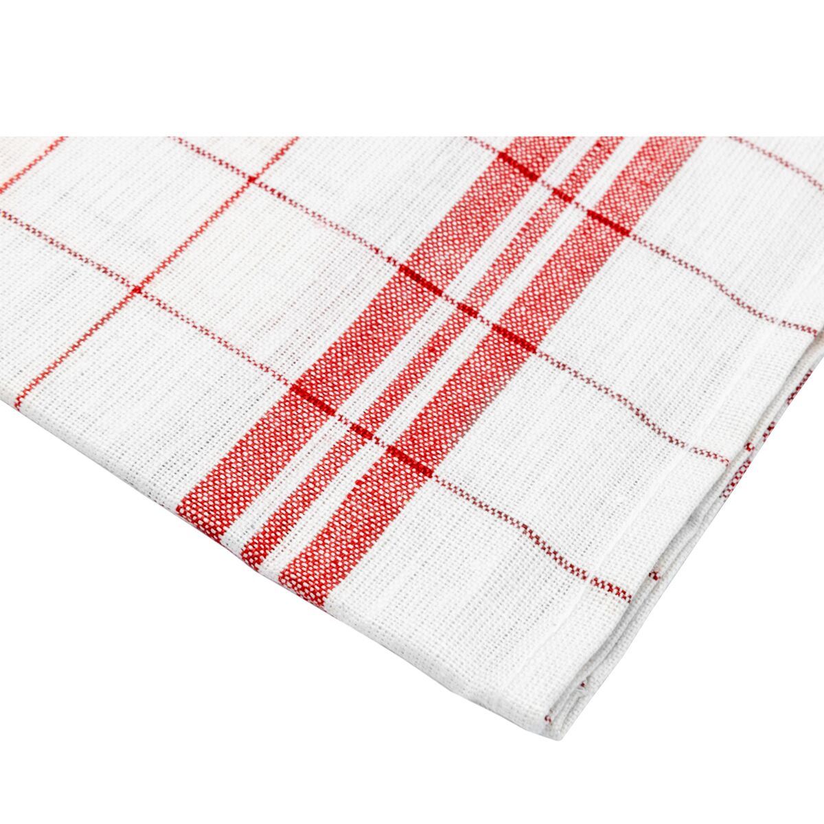 Linen and Cotton Glass Polishing Towels 180 Pack Red / White GTLH1866RW