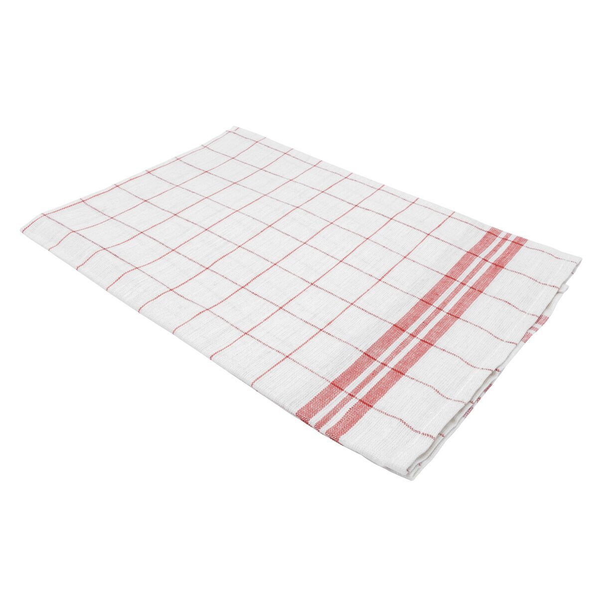 Linen and Cotton Glass Polishing Towels 180 Pack Red / White GTLH1866RW