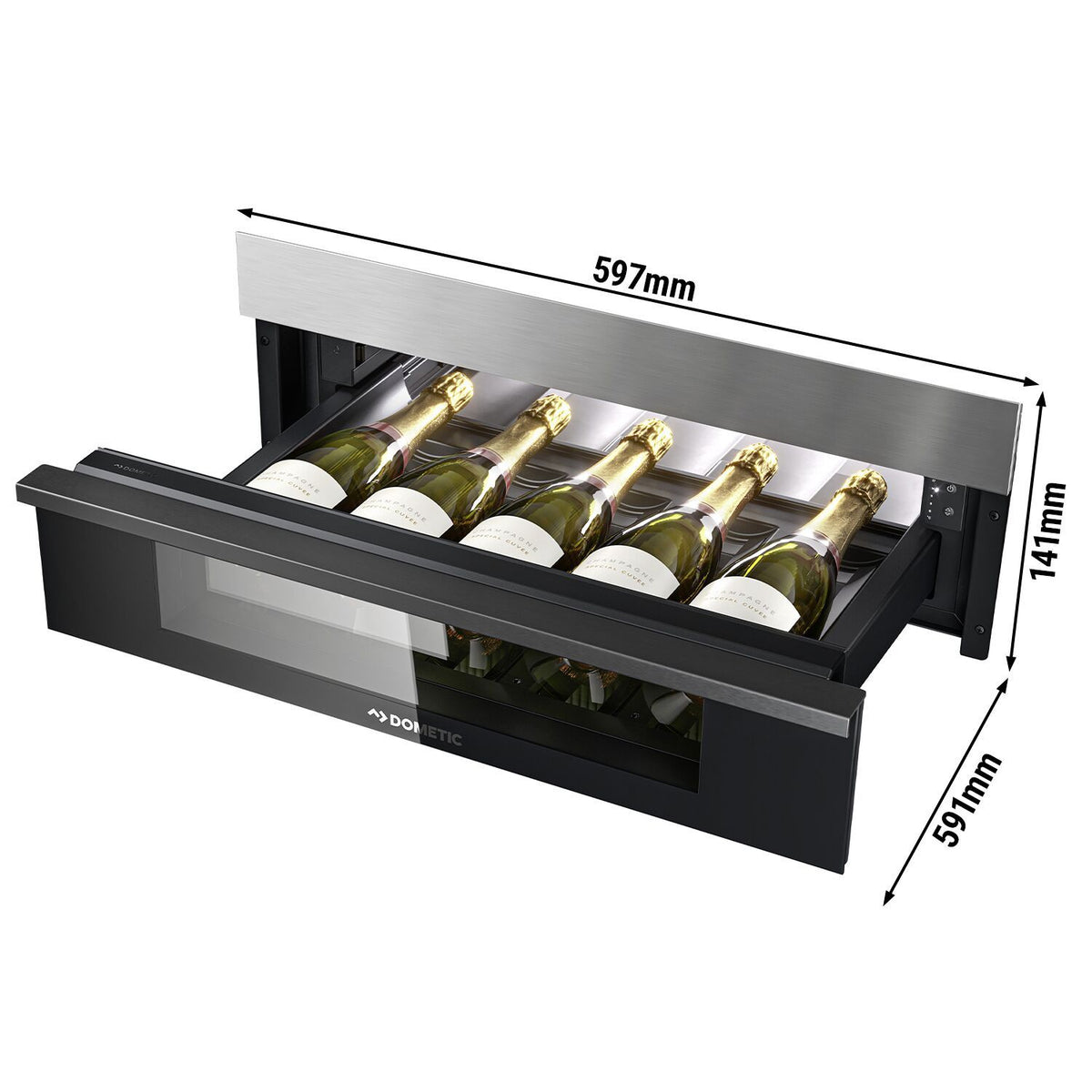 Commercial Wine Cooling Drawer Drawbar 5C 597mm 45W