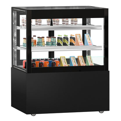 Refrigerated Pastry Display Case Double Glazing 435L Matt Black KTVOG107SM