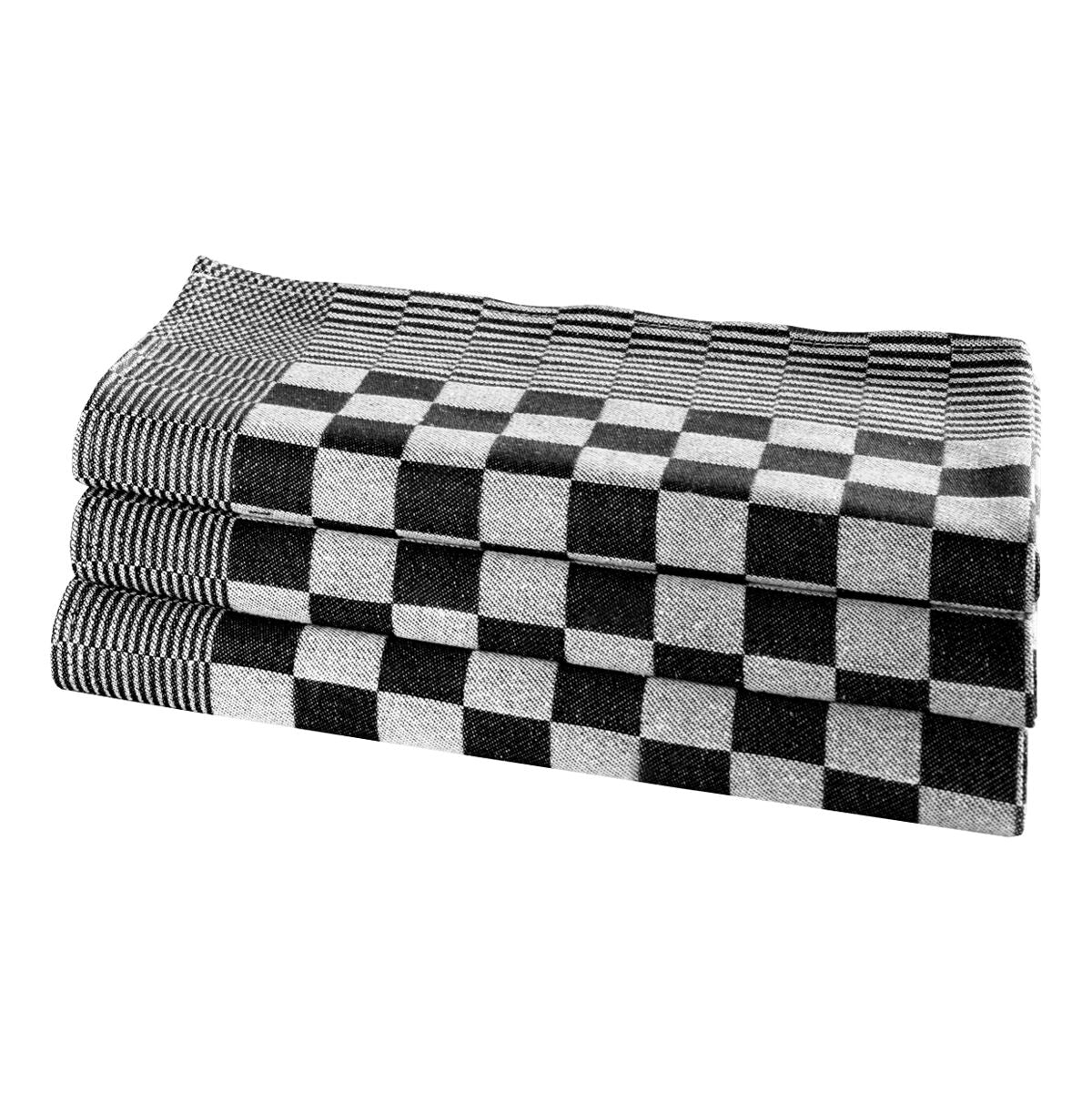 Cotton Kitchen Towel 180 Pack Black / White ATBH1866S