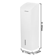 Wall Mounted Toilet Paper Dispenser 750 Sheets Stainless Steel White