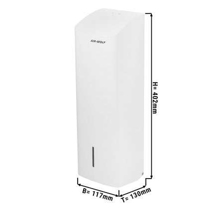 Wall Mounted Toilet Paper Dispenser 750 Sheets Stainless Steel White