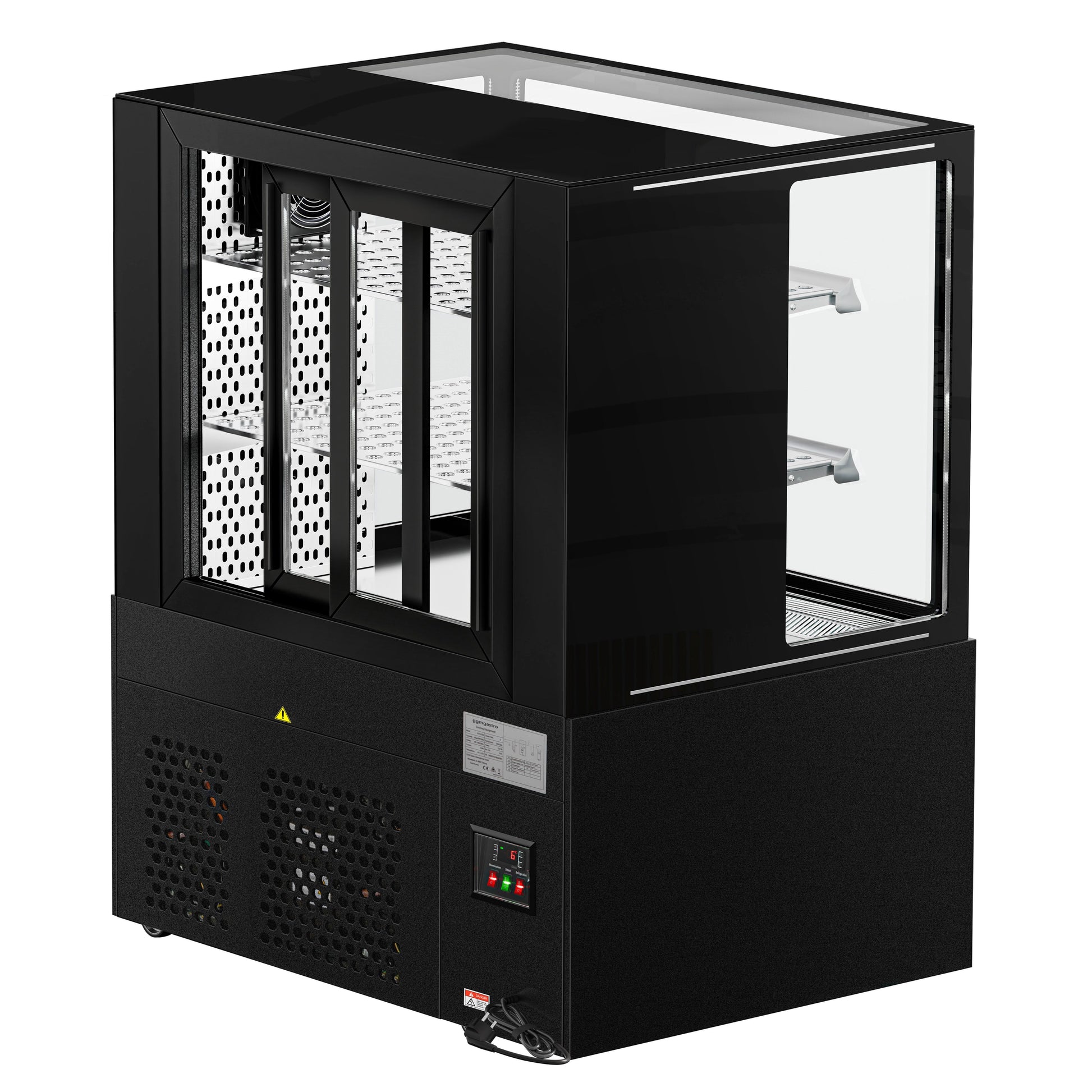 Refrigerated Meat Display Case Double Glazing 435L Matt Black KTFG107SM