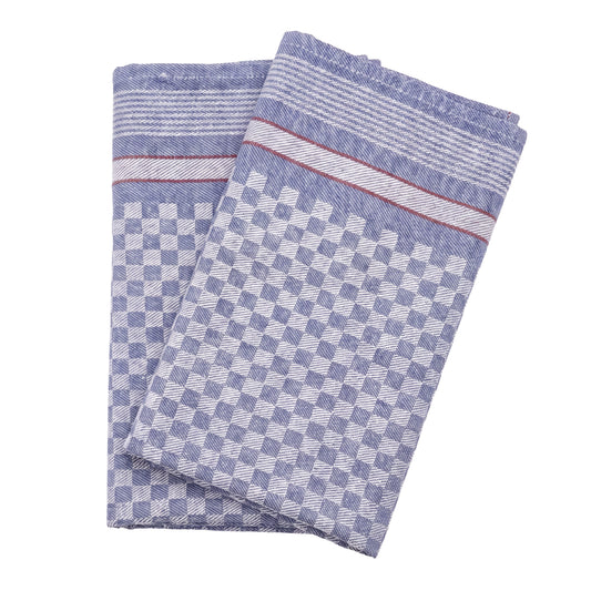 Cotton Kitchen Towels 10 Pack Blue Checkered GTBH151BK