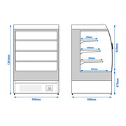 Commercial Refrigerated Multideck Display 230V WKBL98RSD