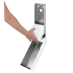 Wall Mounted Toilet Paper Dispenser 750 Sheets Stainless Steel White