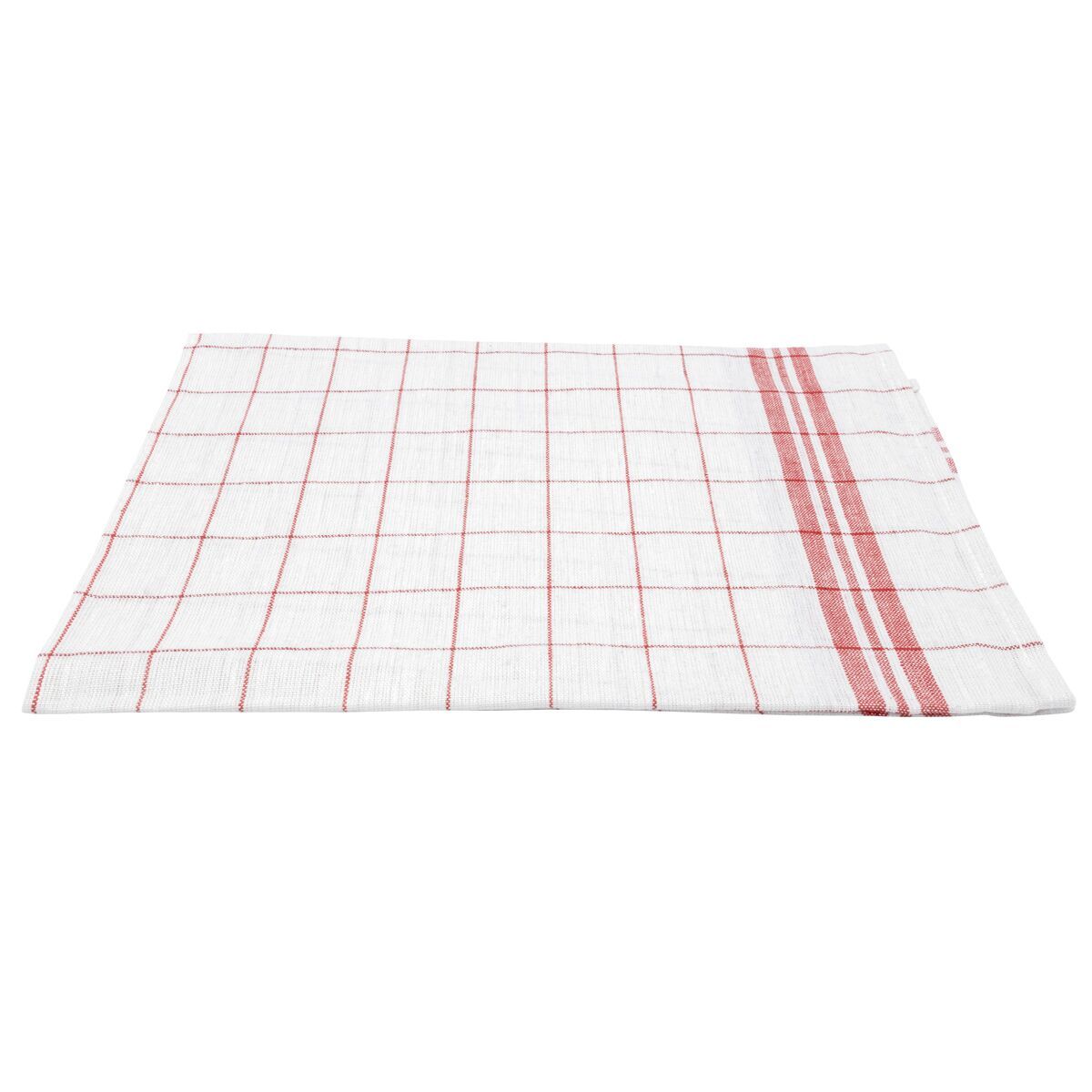 Linen and Cotton Glass Polishing Towels 180 Pack Red / White GTLH1866RW