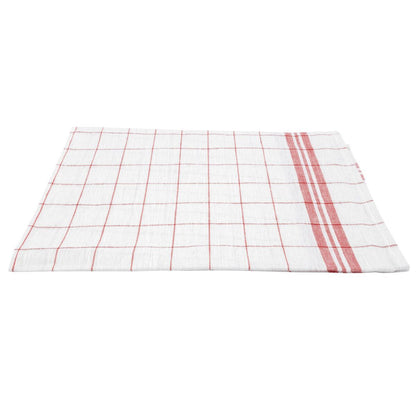 Linen and Cotton Glass Polishing Towels 180 Pack Red / White GTLH1866RW