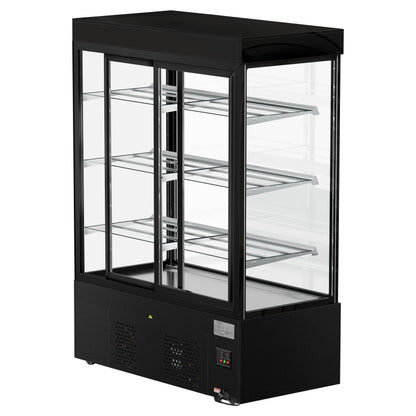 Refrigerated Pastry Display Case Double Glazing 1010L Matt Black KTG157SM