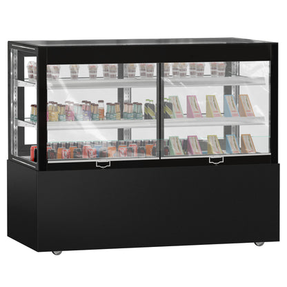Refrigerated Pastry Display Case Double Glazing 530L Matt Black KTVOG157SM